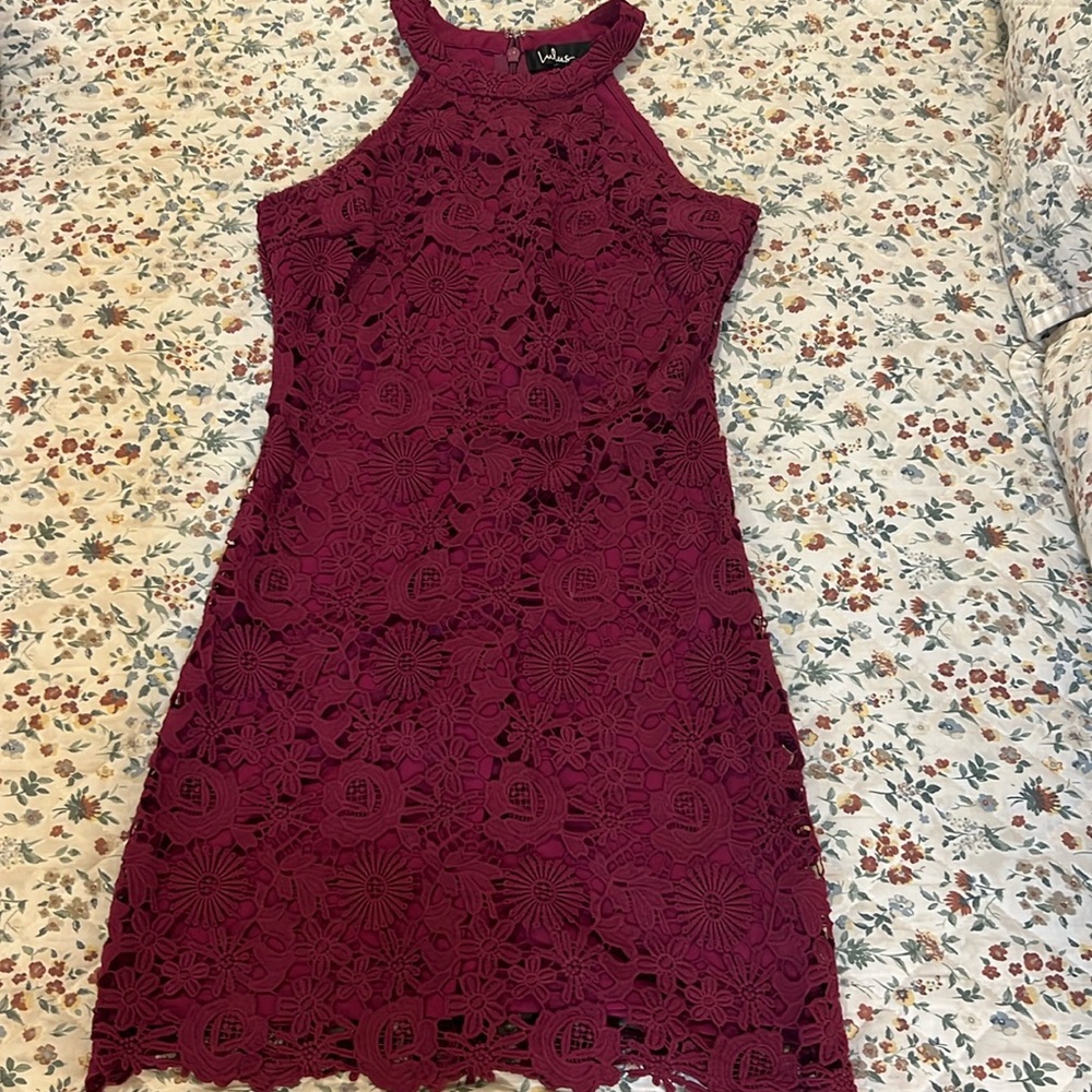 LAST CALL MAKE AN OFFER! Lulus Burgundy Lace Dress